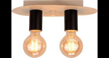 Chericoni Colorato Plafondlamp - 2 Lichts - Zwart - IJzer & Metaal - Italiaans Design - Nederlandse Fabrikant.