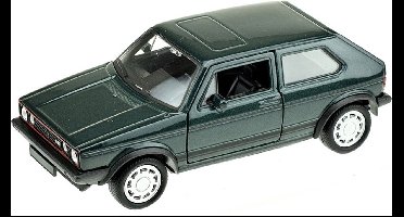 Welly Speelgoed Volkswagen auto - donkergroen - die-cast metaal - 13 cm - Model Golf 1 GTI