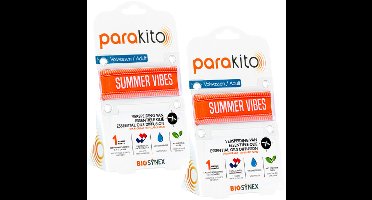 Parakito Volwassenen - Anti-Muggen Armband Oranje - Natuurlijk - Navulbaar - Tot 15 Dagen Bescherming per Navulling - Waterbestendig - 2 stuk