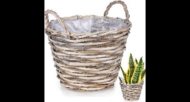 Bloempot Rieten 27x27 cm - Plantenstandaard - Plantenmand - voor Planten - Bloemen