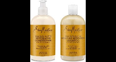 Shea Moisture Raw Shea Butter - Shampoo & Conditioner Restorative  - Set of 2 x 384 ml