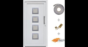 vidaXL - Voordeur - 88x200 - cm - wit