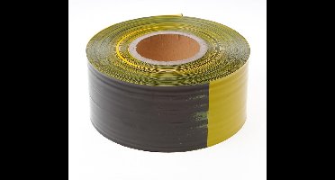 Kelfort afzetlint zwart/geel geblokt 80mm x 500 meter