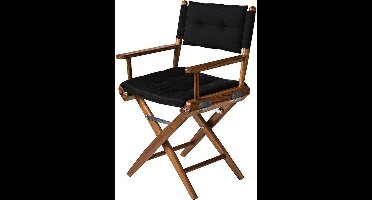 Regisseursstoel Teak DeLuxe met Zwarte kussenset (Geolied)