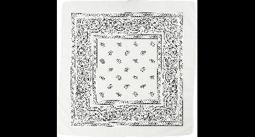 Creotime Bandana Paisley 55 X 55 Cm Wit