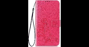 Shop4 - Nokia 3.2 Hoesje - Wallet Case Bloemen Patroon Roze