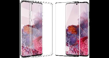 Hoesje geschikt voor Samsung Galaxy S20 - Screen Protector FullGuard - Back Cover Case ShockGuard Transparant & Screenprotector