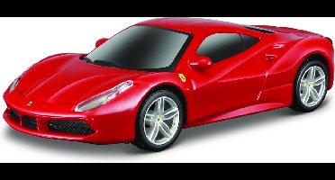 Bburago  FERRARI 488 GTB rood schaalmodel 1:43