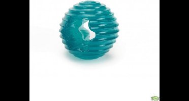 Beeztees TPR hondenspeelgoed bal Ribbly blauw 8 cm