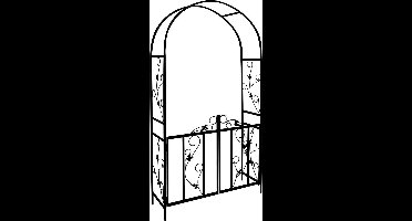 Gardebruk Rozenboog - 225x115x37cm - Weerbestendig Metaal - Zwart