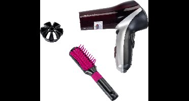 Klein Toys Braun Satin Hair 7 haardroger met borstel - incl. ventilator met koude-lucht-mechanisme - zwart roze