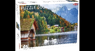 Puzzel Landscape: Swans on a Lake - 500 stukjes