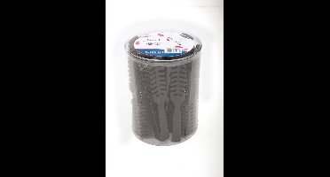 Set 24 nylon fohnborstels gm zwart Sinelco