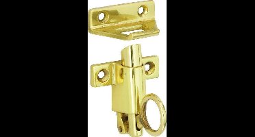 Artitec Wallebroek Raamknip Elegant met sluitplaat messing gelakt