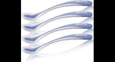 Nuby Lepel Warmtegevoelige 22,2 Cm Blauw 3m+ 4 Stuks