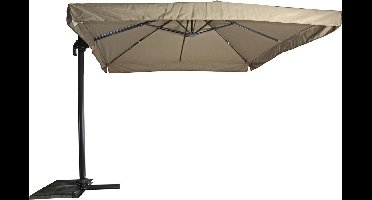 Zweefparasol Virgo Taupe 300 x 300 cm - inclusief kruisvoet