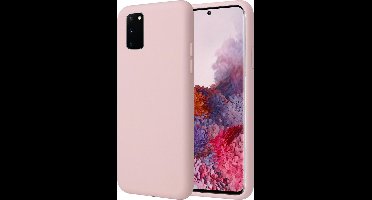 Hoesje geschikt voor Samsung Galaxy S20 - Matte Back Cover Microvezel Siliconen Case Hoes Roze