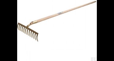 Hark 14 gebogen tanden, steel 170 cm