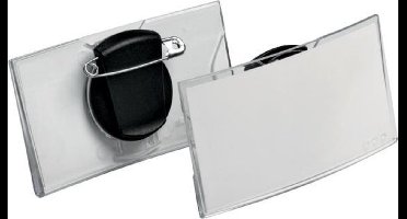 Badge durable 8124.19 convex met combiklem 40 x 75 mm