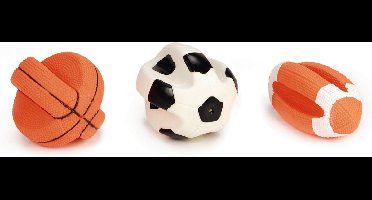 Beeztees Nylon sportbal met piep 16cm 1x