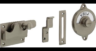 Intersteel WC-overslag vlak vrij/bezet nikkel mat