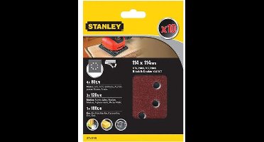 Stanley schuurvel 114 x 114mm assortiment STA31108