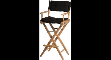 Stuurstoel Hoog Teak DeLuxe met Zwarte kussenset (Geolied)