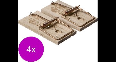 Luna Muizenval Hout - Ongediertebestrijding - 4 x 2 stuks