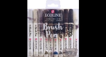 Talens Ecoline Brush Pen - 10 stuks - Grijs