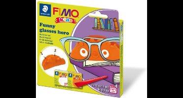 FIMO kids boetseerklei funny kits set 'funny glasses hero'