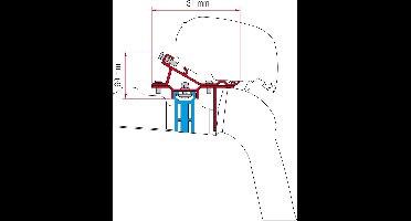 Fiamma Luifel Adapter Kit VW Crafter/MAN vanaf 2017 Dakrail Dakbevestiging