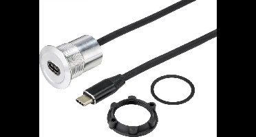 TRU COMPONENTS TC-9534344 USB-inbouwbussen Bus, inbouw USB-C bus Paneeldikte: 1-10 mm Inhoud: 1 stuk(s)