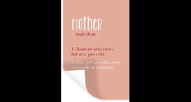 Muurstickers - Sticker Folie - Quotes - Mother - Spreuken - Mama definitie - 20x30 cm - Plakfolie - Muurstickers Kinderkamer - Zelfklevend Behang - Zelfklevend behangpapier - Stickerfolie