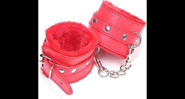 *** Rode Pluche Handboeien - Voor Beginners in BDSM - Erotische Speeltjes - Rollenspel - van Heble® ***