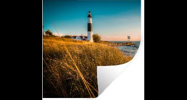 Muurstickers - Sticker Folie - Vuurtoren - Zee - Amerika - 30x30 cm - Plakfolie - Muurstickers Kinderkamer - Zelfklevend Behang - Zelfklevend behangpapier - Stickerfolie