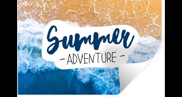 Muurstickers - Sticker Folie - Strand - Zee - Quote - Zomer - 30x20 cm - Plakfolie - Muurstickers Kinderkamer - Zelfklevend Behang - Zelfklevend behangpapier - Stickerfolie