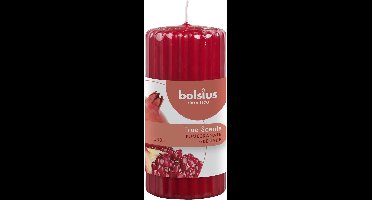 Bolsius - True Scents - Ribbed pillar - 120/58 - Pomegranate