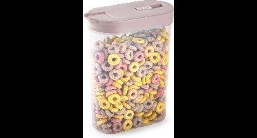 Plasticforte Voedselcontainer strooibus - lichtroze - inhoud 1 liter - kunststof - 15 x 7 x 19 cm