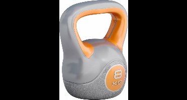 Gorilla Sports Kettlebell Trendy - Kunststof - 8 kg - Grijs - Oranje