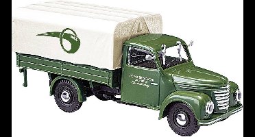 Busch 52360 H0 Vrachtwagen Framo V901/2 vrachtwagen met laadbak en huif 'MZ Werke'