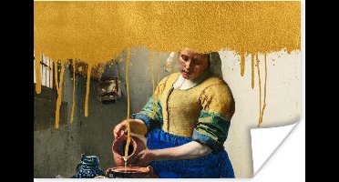 Poster Melkmeisje - Goud - Vermeer - 30x20 cm