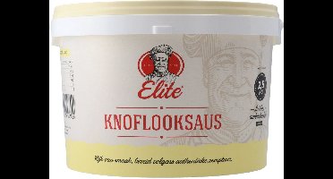 Elite knoflooksaus emmer - smeuïg en romig voor vlees, snacks en frites - 2,5 kilo