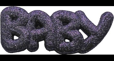 Broche kinderen paars glitter - baby