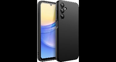 Hoesje geschikt voor Samsung Galaxy A15 5G hoesje Siliconen cover Zwart backcover