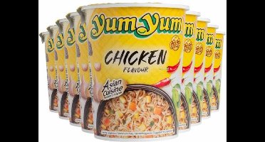 9x Yum Yum Noodles Soep Cup Kip 70 gr