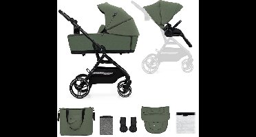 Kinderkraft YOXI 2-in-1 Kinderwagen – Van Geboorte tot 27 kg* – Opvouwbaar & Lichtgewicht – Groen