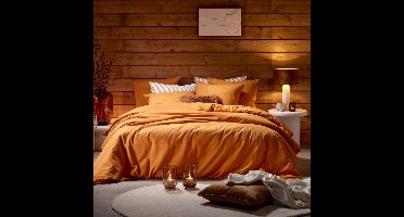 De Witte Lietaer Dekbedovertrek Laura Copper - Lits Jumeaux - 240 x 220 cm - Katoen Flanel