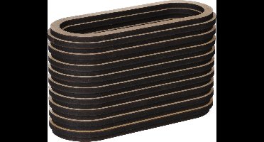 Oval Wandlamp hout 10x20x12 cm Naturel - Modern - Blij Design