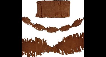 Draaiguirlande Bruin 5 meter, Papier, Carnaval, Verjaardag, Themafeest, Themaversiering.