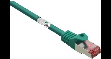Renkforce RF-5372558 RJ45 Netwerkkabel, patchkabel CAT 6 S/FTP 3.00 m Groen Snagless, Vergulde steekcontacten, Vlambest